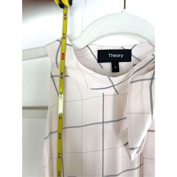 THEORY Espere Tile Print Tie-Neck Dress Size 8 - Picture 5 of 8